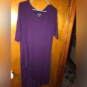 Torrid Super Soft Purple Short Sleeve Midi Dress Size 1 1X